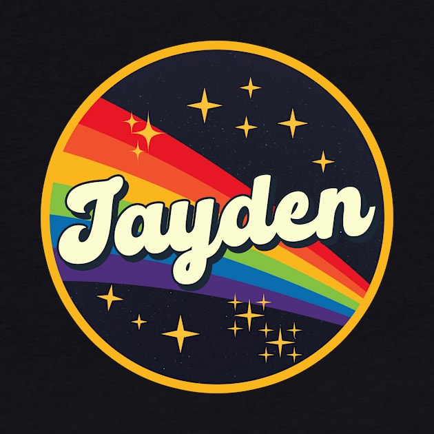 Jayden // Rainbow In Space Vintage Style by LMW Art